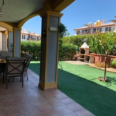 Apartamento Con Jardin Privado Y Acceso A Piscina Huelva Exterior photo